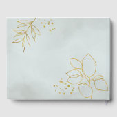 Waterverf Eucalyptus Greenery Gold Leaves Wedding Gastenboek (Achterkant)