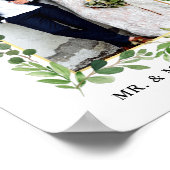 Waterverf Eucalyptus Greenery Gold Lijst Poster (Hoek)