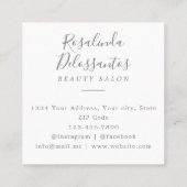 Waterverf Eucalyptus Greenery Gouden Bladeren Vierkante Visitekaartje (Achterkant)