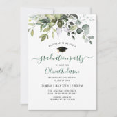 Waterverf Eucalyptus Greenery Graduy Party Kaart (Voorkant)
