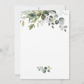 Waterverf Eucalyptus Greenery Graduy Party Kaart (Achterkant)