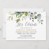 Waterverf Eucalyptus Greenery Graduy Party Kaart (Voorkant)