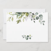 Waterverf Eucalyptus Greenery Graduy Party Kaart (Achterkant)