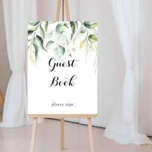 Waterverf Eucalyptus Greenery Guest Book Sign Poster
