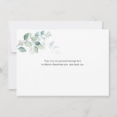 Waterverf Eucalyptus Greenery Hartelijk dank (Achterkant)