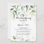 Waterverf Eucalyptus Greenery Housewarming Party Kaart (Voorkant)