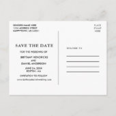 Waterverf Eucalyptus Greenery Kraft Save the Date Briefkaart (Achterkant)