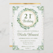 Waterverf Eucalyptus Greenery Krans Verjaardag Kaart (Voorkant / Achterkant)