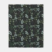 Waterverf Eucalyptus Greenery Leaves Fleece Deken (Voorkant)