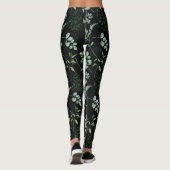 Waterverf Eucalyptus Greenery Leaves Leggings (Achterkant)