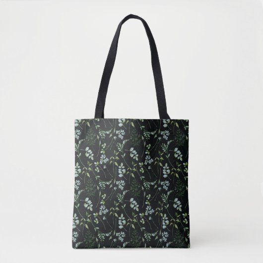 Waterverf Eucalyptus Greenery Leaves Tote Bag (Voorkant)