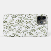 Waterverf Eucalyptus Greenery leest Patroon Case-Mate iPhone Case (Achterkant (horizontaal))
