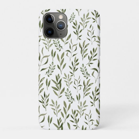 Waterverf Eucalyptus Greenery leest Patroon Case-Mate iPhone Case (Achterkant)