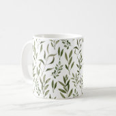 Waterverf Eucalyptus Greenery leest Patroon   Koffiemok (Voorkant links)
