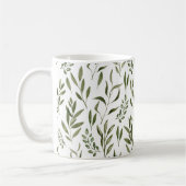 Waterverf Eucalyptus Greenery leest Patroon   Koffiemok (Links)