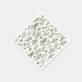 Waterverf Eucalyptus Greenery leest Patroon Servet (Hoek)