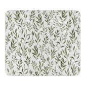 Waterverf Eucalyptus Greenery leest Patroon Snijplank (Voorkant)