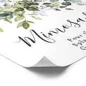 Waterverf Eucalyptus Greenery Mimosa Bar Sign Poster (Hoek)