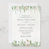 Waterverf Eucalyptus Greenery Modern Wedding Kaart (Voorkant)