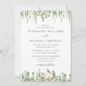 Waterverf Eucalyptus Greenery Modern Wedding Kaart (Voorkant)