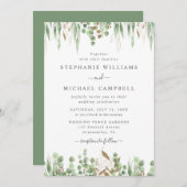 Waterverf Eucalyptus Greenery Modern Wedding Kaart (Voorkant / Achterkant)