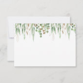 Waterverf Eucalyptus Greenery Modern Wedding RSVP Kaartje (Achterkant)
