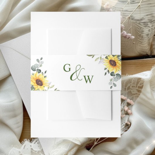 Waterverf Eucalyptus Greenery Monogram Weddenschap Uitnodigingen Wikkel