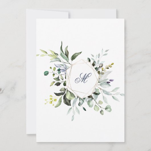 Waterverf Eucalyptus Greenery NEUTRAL Baby shower Kaart (Achterkant)