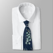 Waterverf Eucalyptus Greenery Pattern Blue Stropdas (Gebonden)