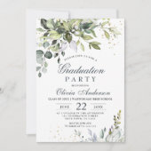 Waterverf Eucalyptus Greenery PHOTO Afstuderen Kaart (Voorkant)