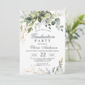 Waterverf Eucalyptus Greenery PHOTO Afstuderen Kaart (Staand voorkant)