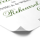 Waterverf Eucalyptus Greenery Rehearsal Dinner Poster (Hoek)