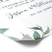 Waterverf Eucalyptus Greenery Rehearsal Dinner Poster (Hoek)