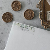 Waterverf Eucalyptus Greenery Return Address  Etiket