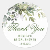 Waterverf Eucalyptus Greenery Ronde Sticker (Voorkant)