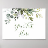 Waterverf Eucalyptus Greenery Sign Poster (Voorkant)