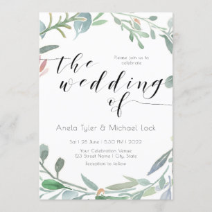 Waterverf Eucalyptus Greenery Spring Wedding Kaart