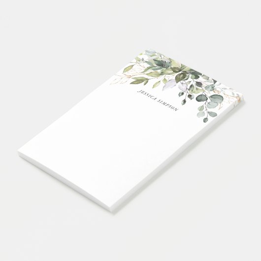 Waterverf Eucalyptus Greenery-to-do-lijst Post-it® Notes (Schuin)
