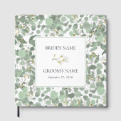 Waterverf Eucalyptus Greenery Trouwroute Gastenboek (Voorkant)