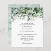 Waterverf eucalyptus greenery trouwuitnodiging (Voorkant / Achterkant)