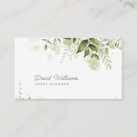 Waterverf Eucalyptus Greenery Visitekaartje (Voorkant)