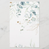 Waterverf Eucalyptus Greenery voor blanco papier (Voorkant)