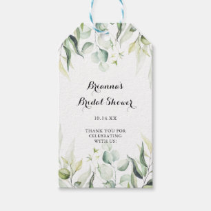 Waterverf Eucalyptus Greenery Vrijgezellenfeest Cadeaulabel