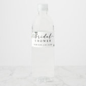 Waterverf Eucalyptus Greenery Vrijgezellenfeest Fa Waterfles Etiket (Voorkant)