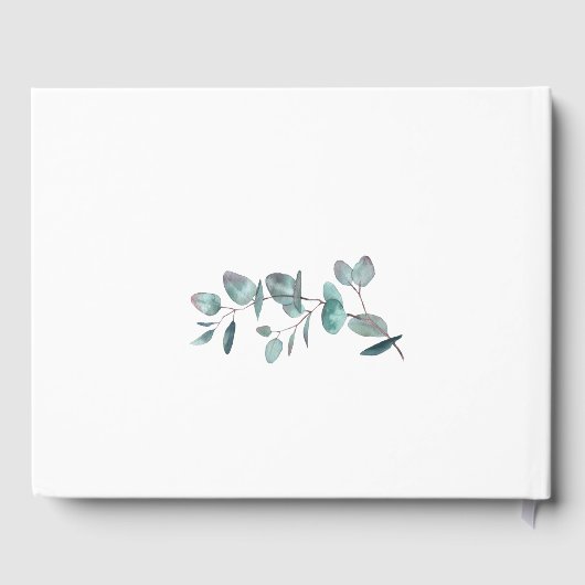 Waterverf Eucalyptus Greenery Vrijgezellenfeest Gastenboek (Achterkant)