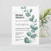 Waterverf Eucalyptus Greenery Vrijgezellenfeest In Kaart (Staand voorkant)