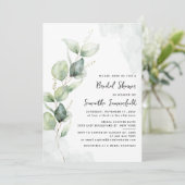 Waterverf Eucalyptus Greenery Vrijgezellenfeest Kaart (Staand voorkant)