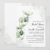 Waterverf Eucalyptus Greenery Vrijgezellenfeest Kaart (Voorkant / Achterkant)