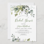 Waterverf Eucalyptus Greenery Vrijgezellenfeest Kaart (Voorkant)