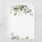 Waterverf Eucalyptus Greenery Vrijgezellenfeest Kaart (Achterkant)